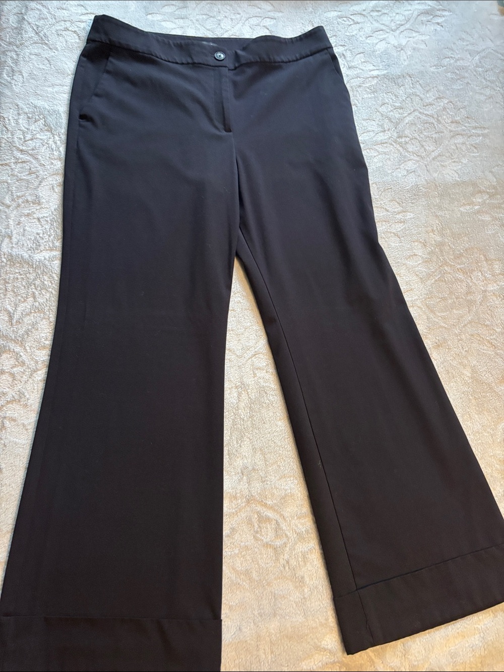 Ann Taylor Factory Black Wide-Leg Dress Pants